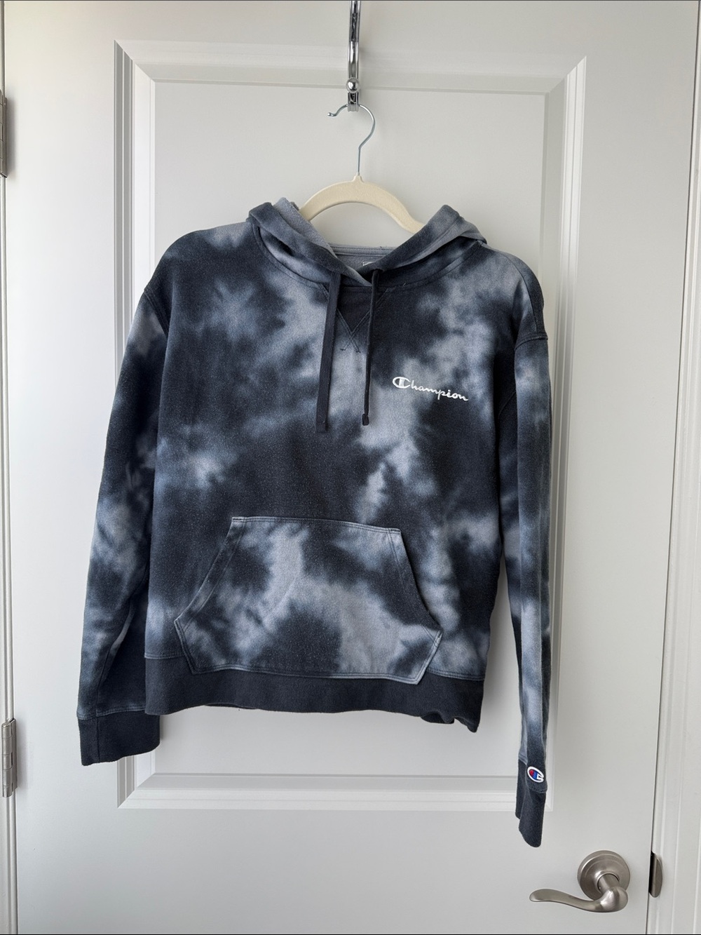 Champion Black & White Tie-Dye Hoodie
